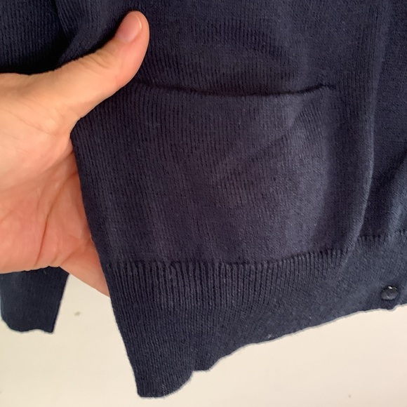 MNG Basics navy button front cardigan with pockets Size Medium - Picture 6 of 10